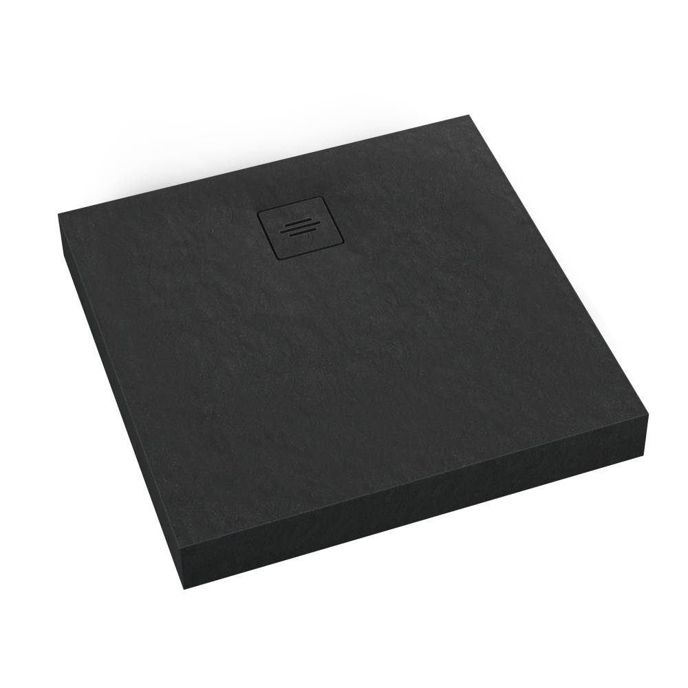 Schedline Nonlimits Black Stone Quadratische Duschwanne 80x80 cm schwarz 3ST.N2K-8080/C/ST-M1/C/ST
