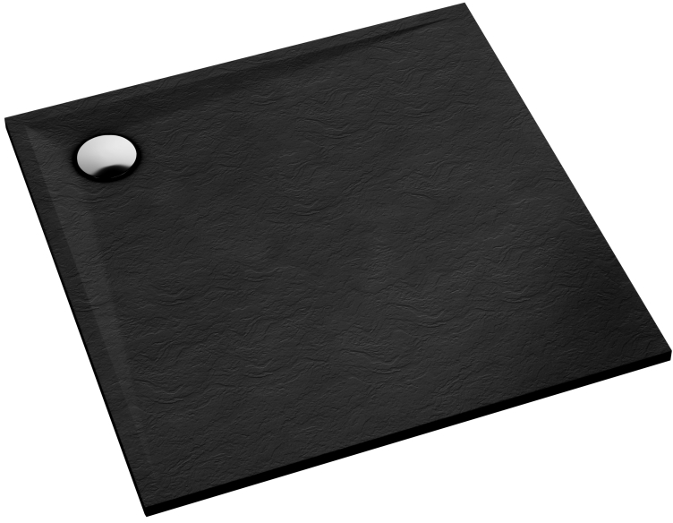 Schedline Libra Black Stone Quadratische Duschwanne 80x80 cm schwarz 3SP.L1K-8080/C/ST