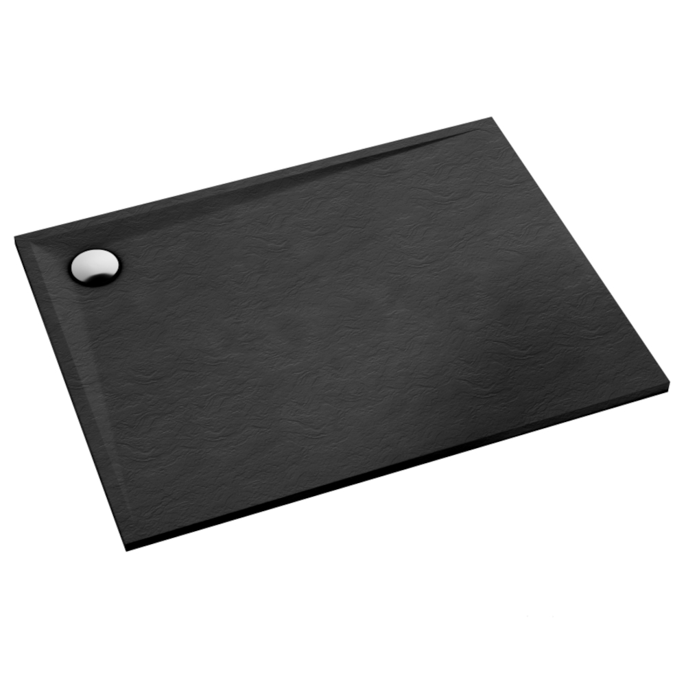 Schedline Libra Black Stone Rechteckige Duschwanne 80x70 cm schwarz 3SP.L1P-7080/C/ST