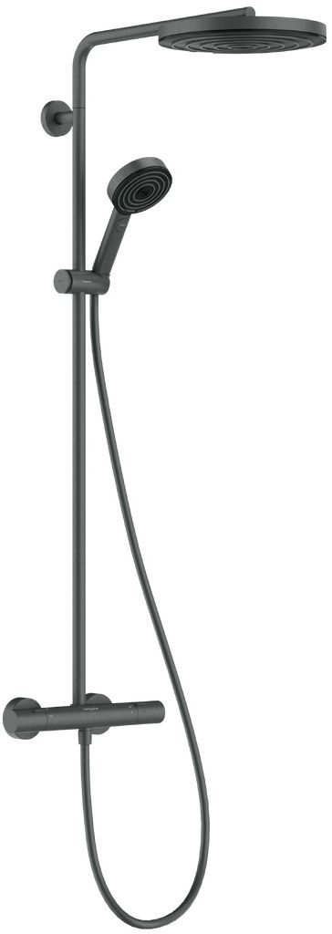 Hansgrohe Pulsify S Puro Duschset Wandmontage mit Kopfbrause chrom-schwarz 24237340