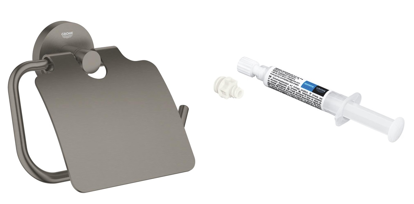 Set Toilettenpapierhalter Grohe Start 41179AL0, Kleber Grohe QuickGlue 41127000