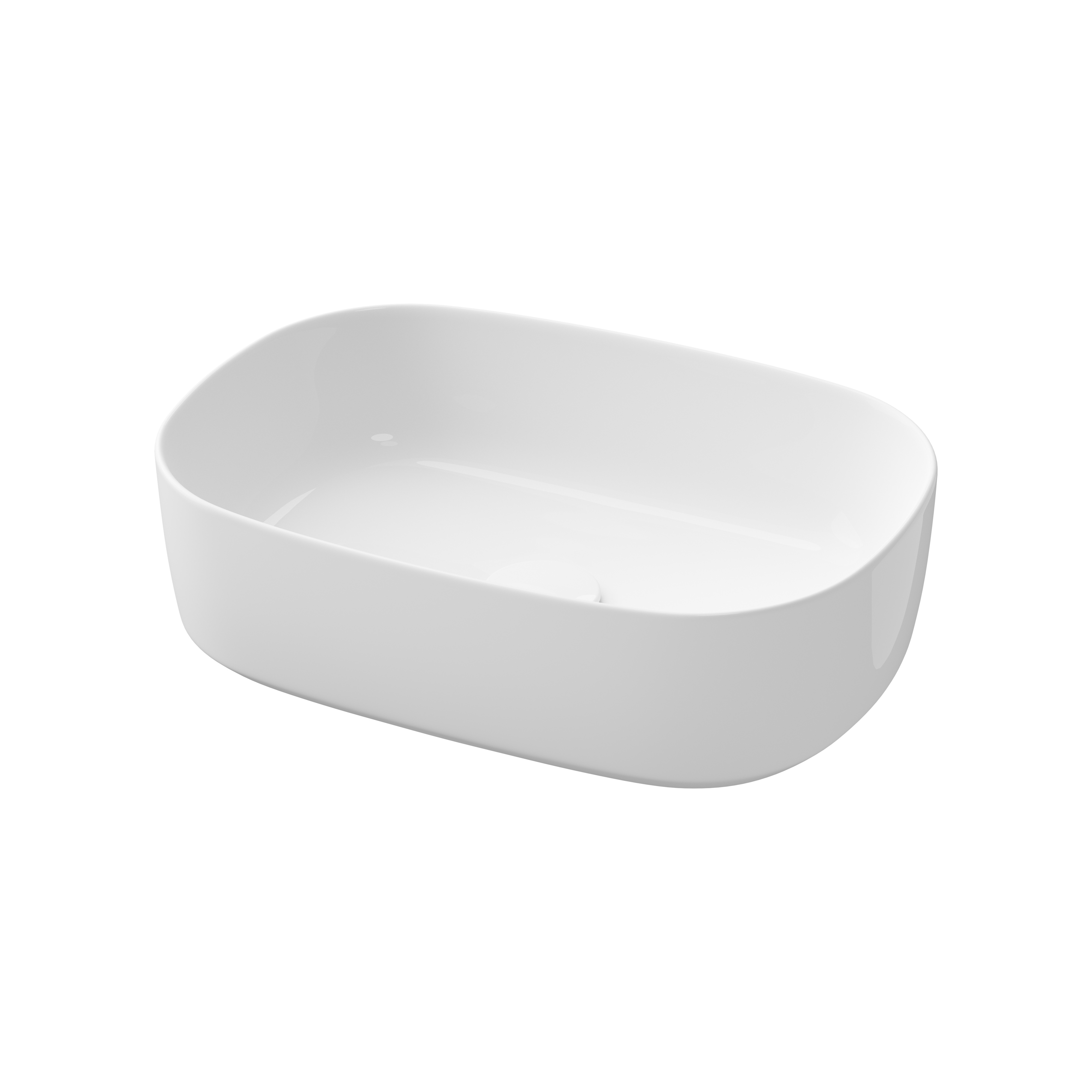 Cersanit City Waschbecken 47x32 cm rechteckig Aufsatzwaschbecken weiß glanz K35-109