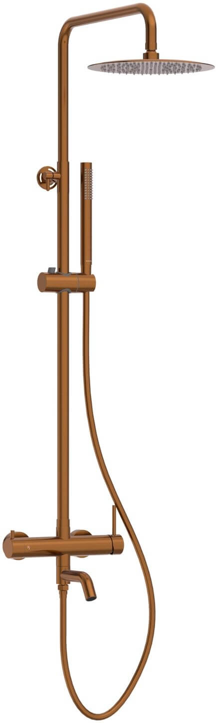 Balneo Cascade Duschset Wandmontage mit Kopfbrause kupfer H0301050505