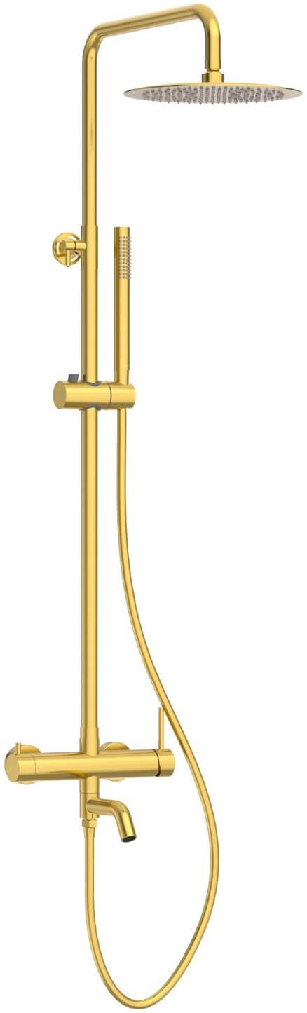 Balneo Cascade Duschset Wandmontage mit Kopfbrause gold H0301040505