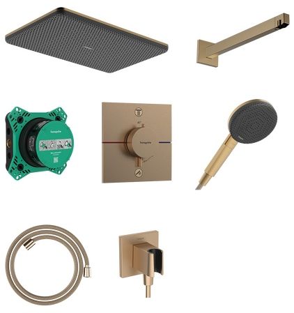 Hansgrohe Raindance Alive Q Duschset Unterputz mit Thermostat mit Kopfbrause || 24620140