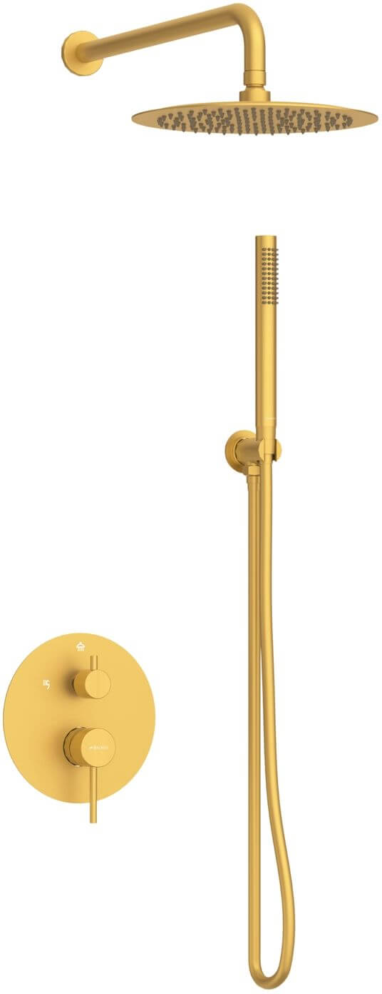 Balneo Cascade Duschset Unterputz mit Kopfbrause gold H0301040606
