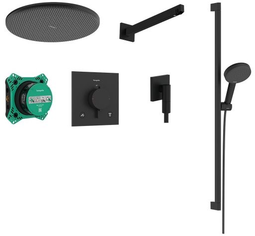 Hansgrohe Raindance Alive Select S Duschset Unterputz mit Thermostat mit Kopfbrause schwarz 24622670