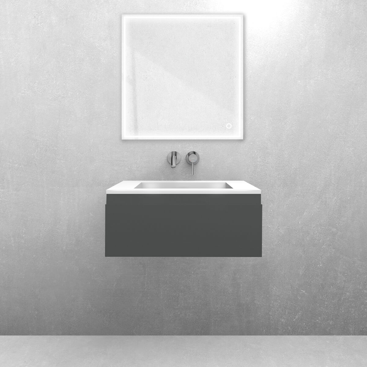 Set Waschbecken Oltens Stila 40200000, Badschrank Oltens Vernal 60009400