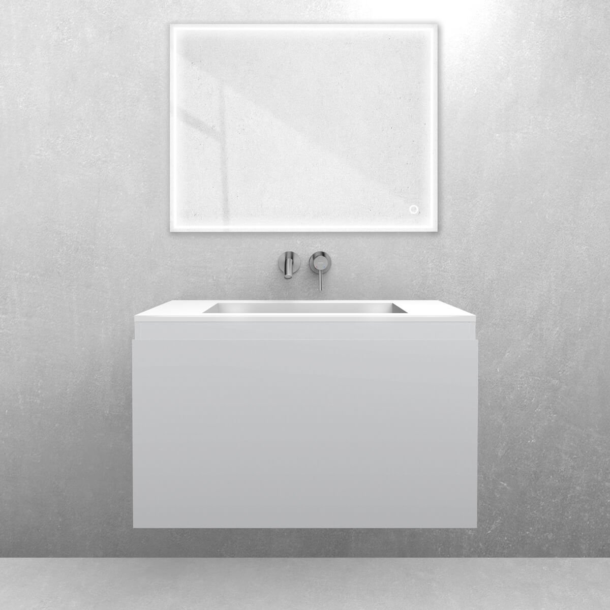Set Waschbecken Oltens Stila 40201000, Badschrank Oltens Vernal 60014700