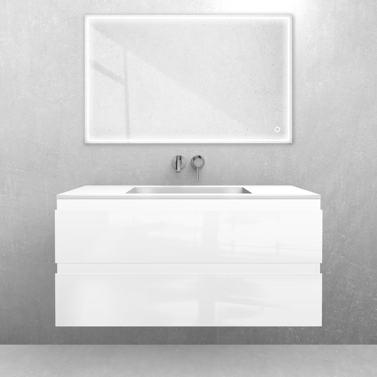 Set Waschbecken Oltens Stila 40203000, Badschrank Oltens Vernal 60004000