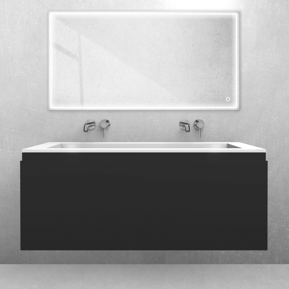 Set Waschbecken Oltens Stila 40204000, Badschrank Oltens Vernal 60016300