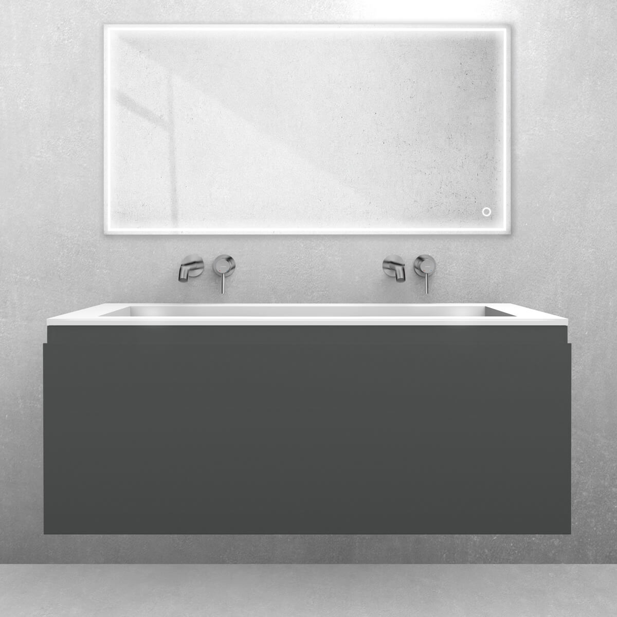 Set Waschbecken Oltens Stila 40204000, Badschrank Oltens Vernal 60016400