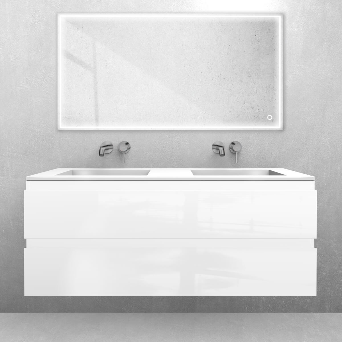 Set Waschbecken Oltens Stila 40205000, Badschrank Oltens Vernal 60019000