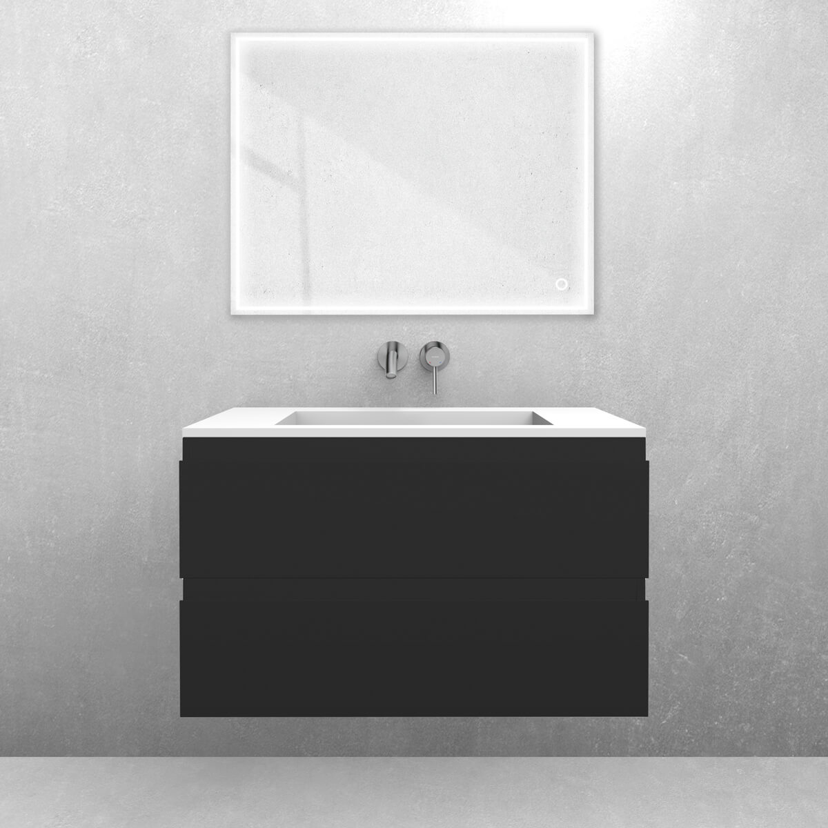 Set Waschbecken Oltens Stila 40201900, Badschrank Oltens Vernal 60001300