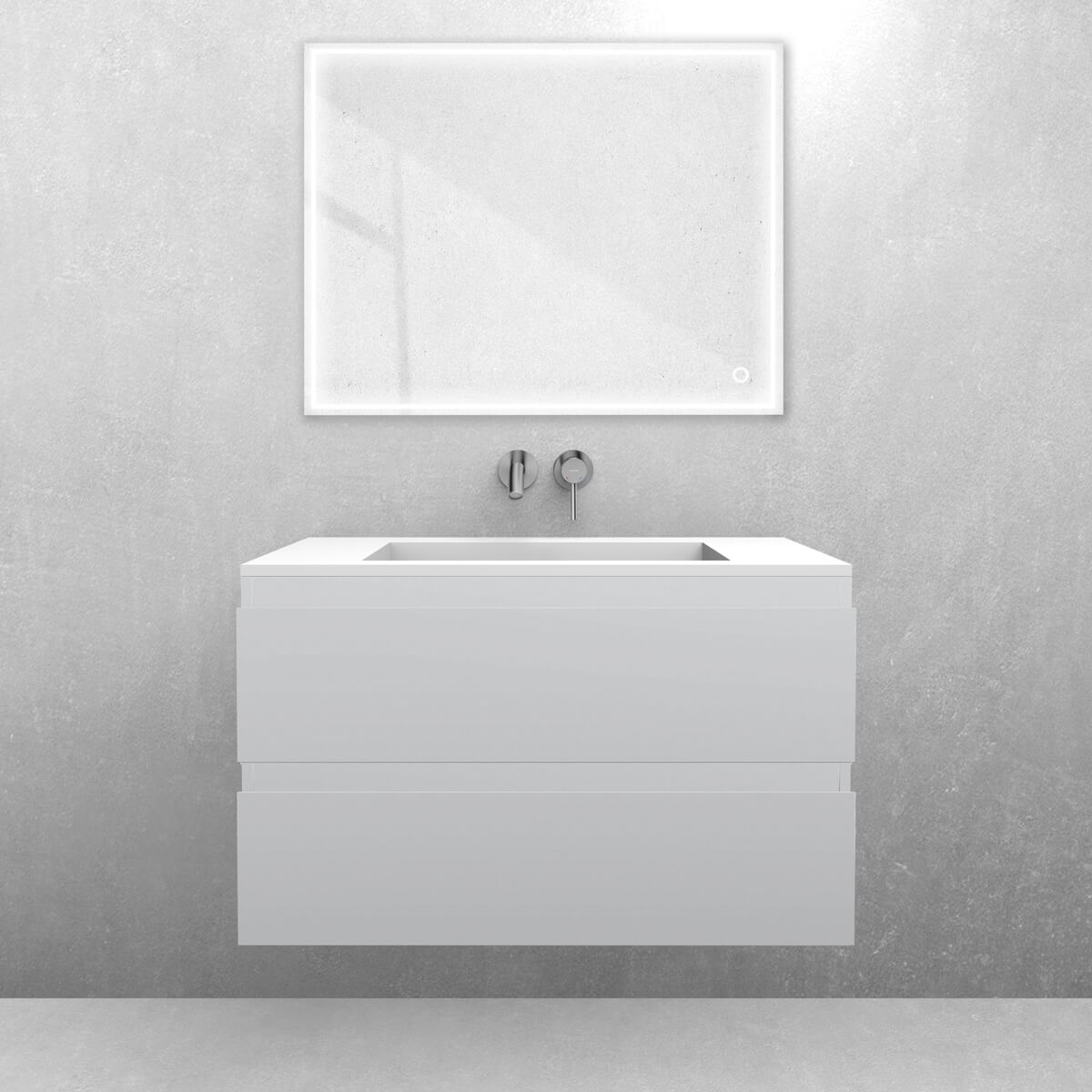 Set Waschbecken Oltens Stila 40201900, Badschrank Oltens Vernal 60001700