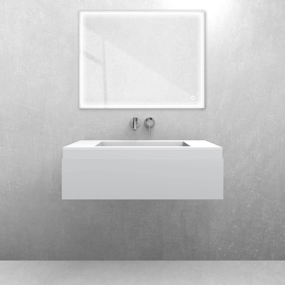 Set Waschbecken Oltens Stila 40201900, Badschrank Oltens Vernal 60010700