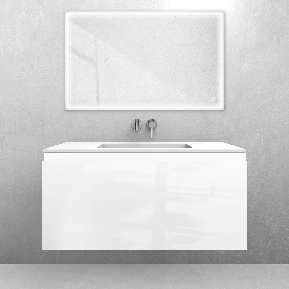 Set Waschbecken Oltens Stila 40203900, Badschrank Oltens Vernal 60015000