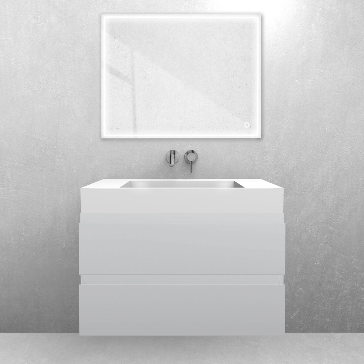 Set Waschbecken Oltens Stila 40001000, Badschrank Oltens Vernal 60001700