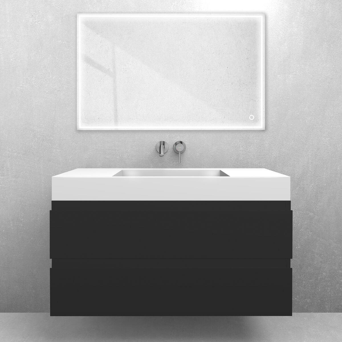 Set Waschbecken Oltens Stila 40003000, Badschrank Oltens Vernal 60002300