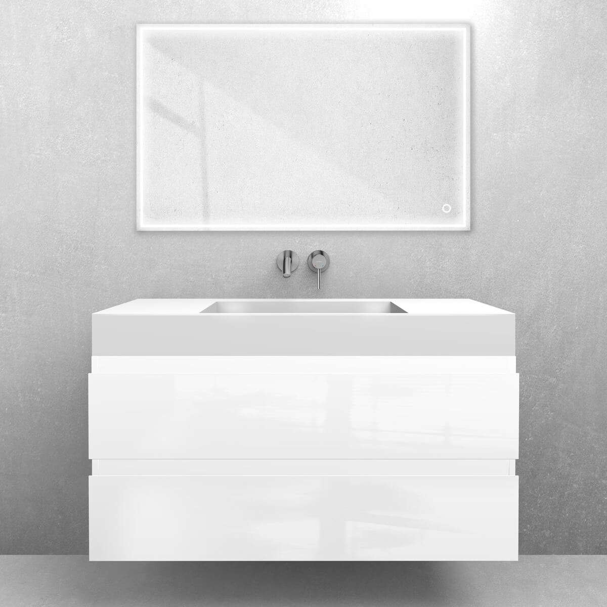 Set Waschbecken Oltens Stila 40003000, Badschrank Oltens Vernal 60004000