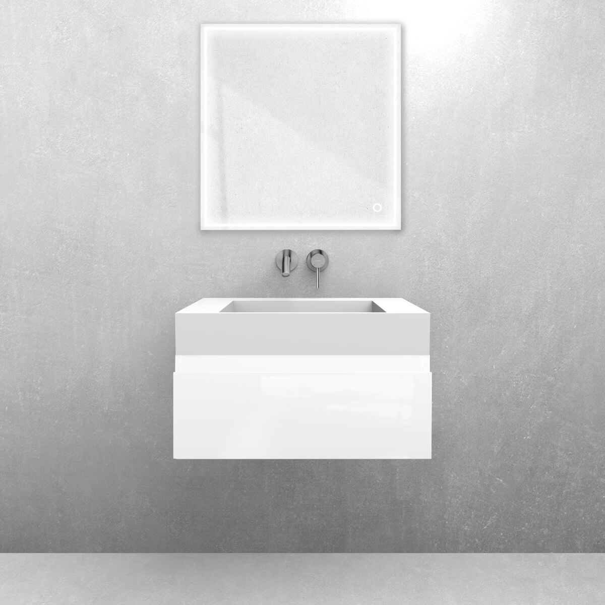Set Waschbecken Oltens Stila 40000900, Badschrank Oltens Vernal 60009000