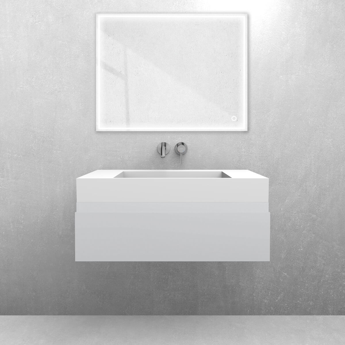 Set Waschbecken Oltens Stila 40001900, Badschrank Oltens Vernal 60010700