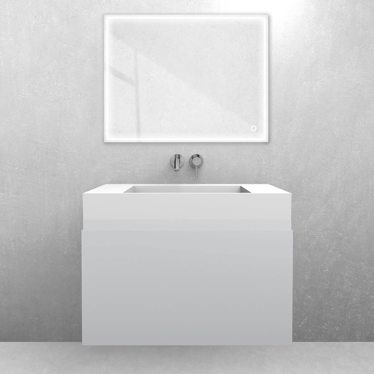 Set Waschbecken Oltens Stila 40001900, Badschrank Oltens Vernal 60014700