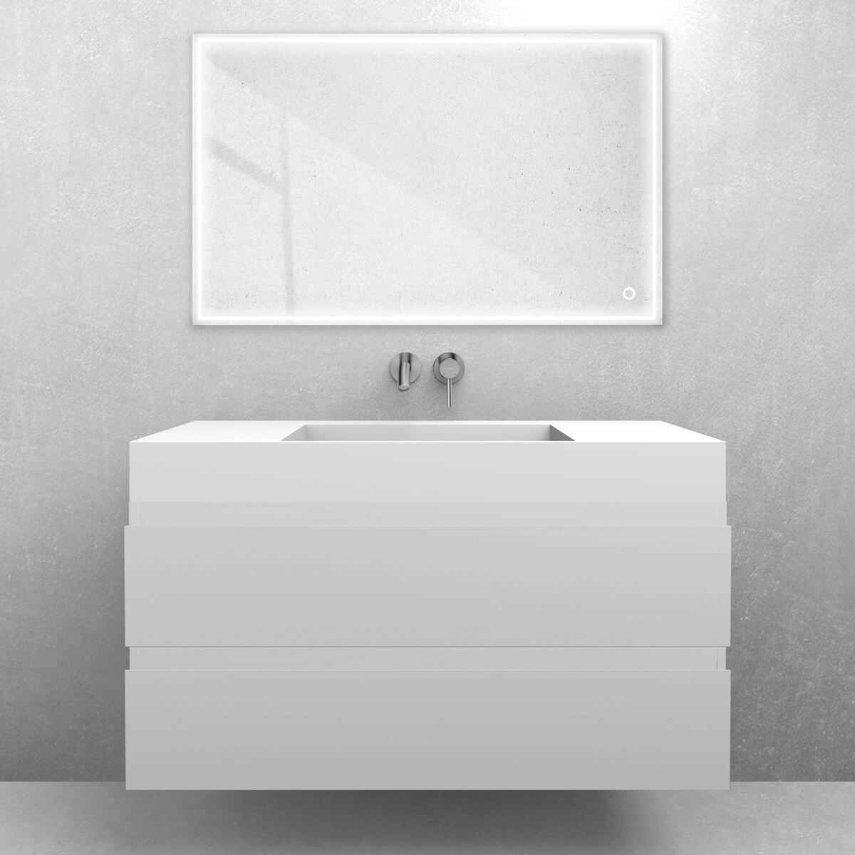 Set Waschbecken Oltens Stila 40003900, Badschrank Oltens Vernal 60002700