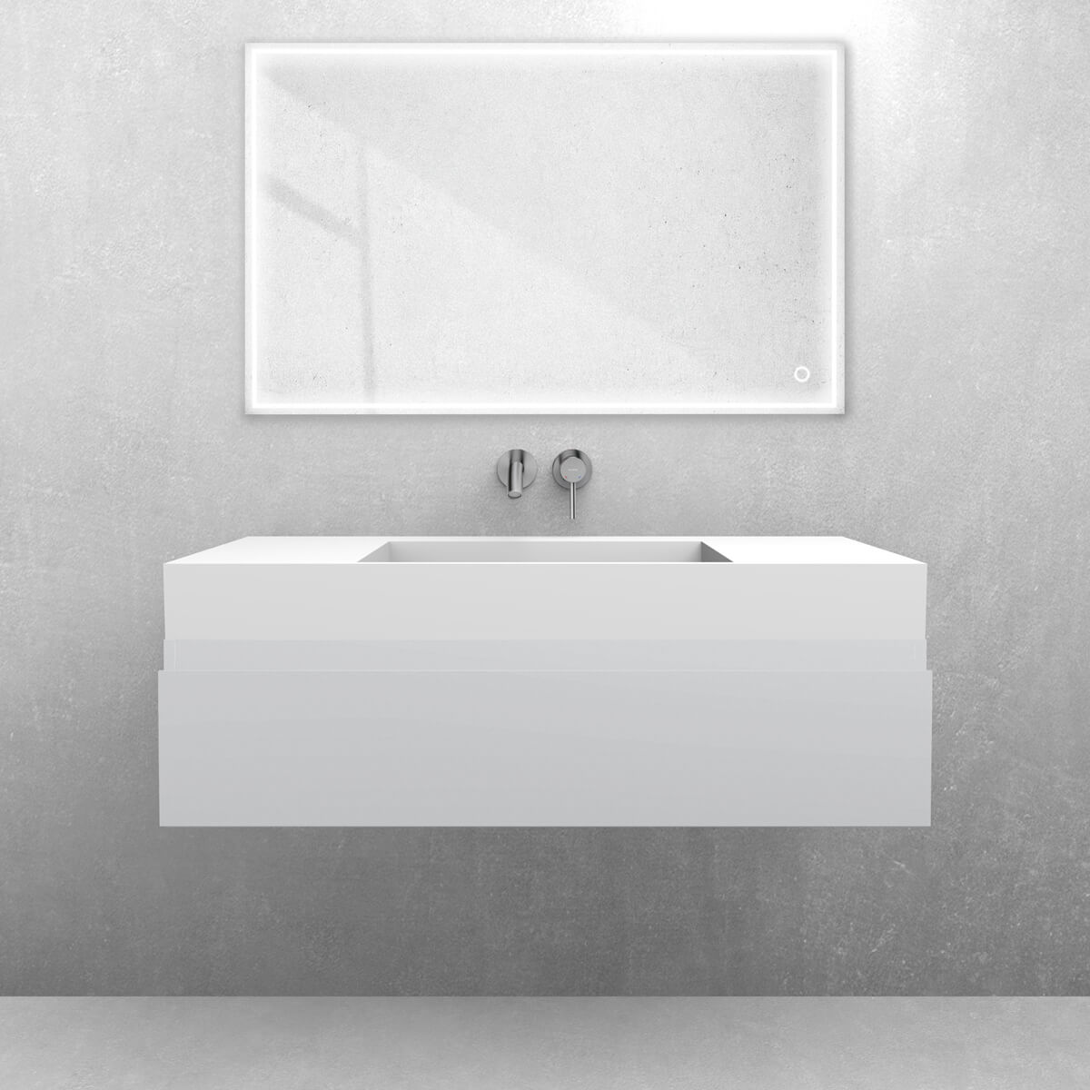Set Waschbecken Oltens Stila 40003900, Badschrank Oltens Vernal 60011700