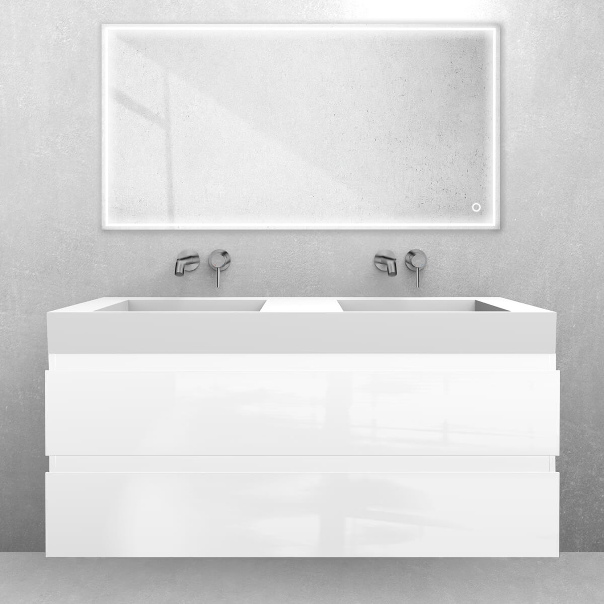 Set Waschbecken Oltens Stila 40004900, Badschrank Oltens Vernal 60019000