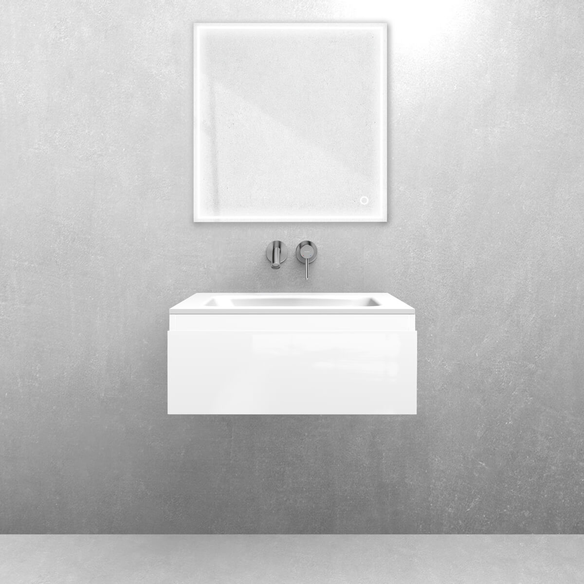 Set Waschbecken Oltens Kalla 40207000, Badschrank Oltens Vernal 60009000