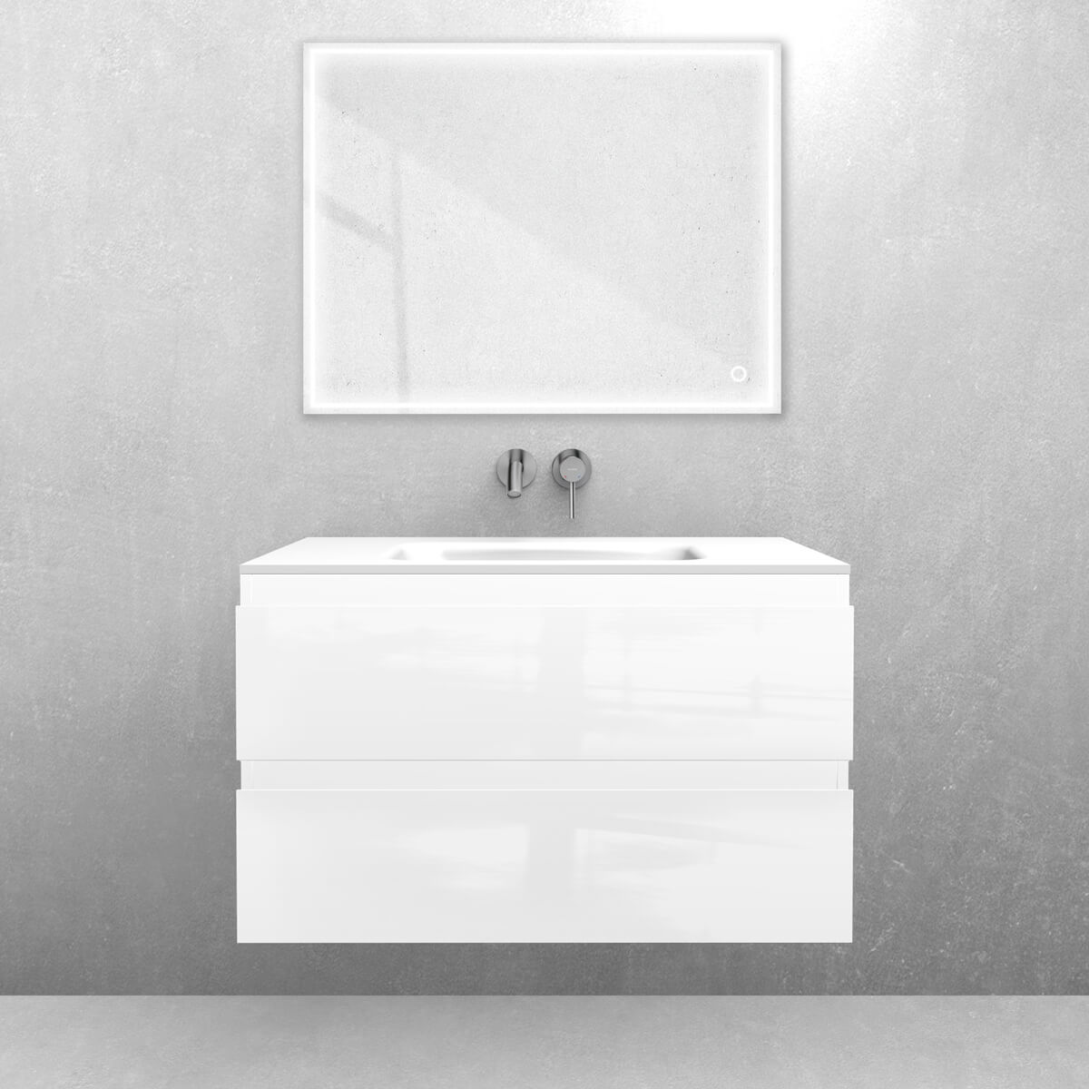 Set Waschbecken Oltens Kalla 40210000, Badschrank Oltens Vernal 60003000