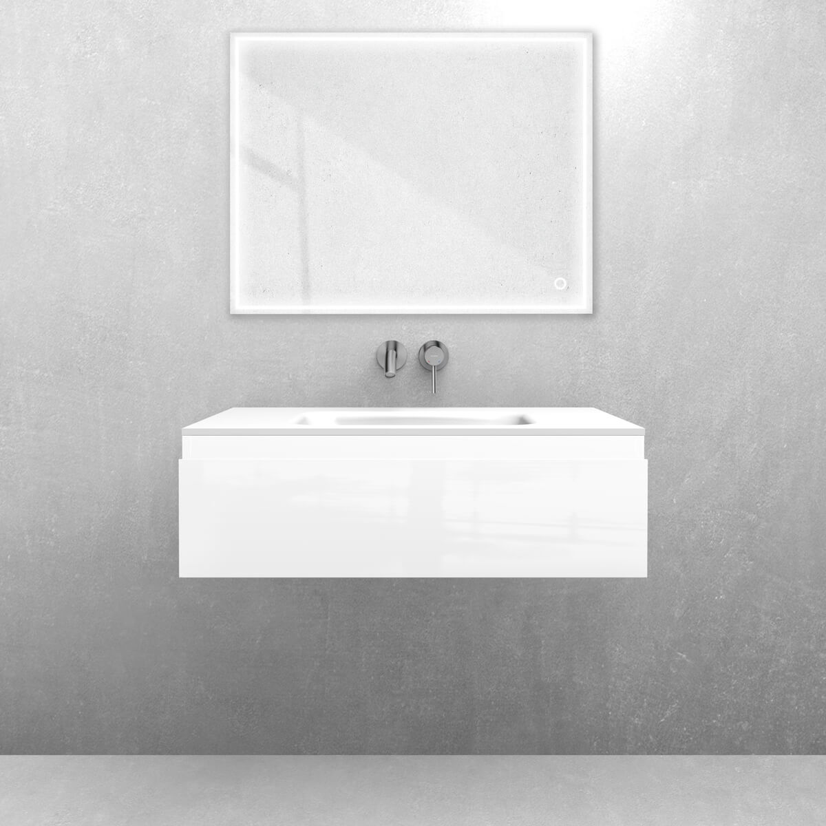 Set Waschbecken Oltens Kalla 40210000, Badschrank Oltens Vernal 60010000