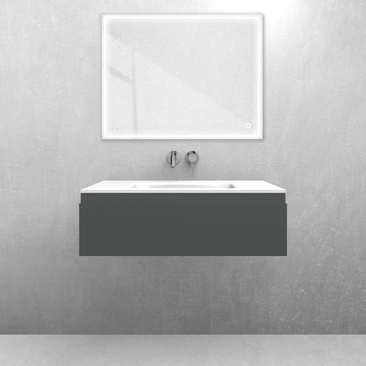 Set Waschbecken Oltens Kalla 40210000, Badschrank Oltens Vernal 60010400