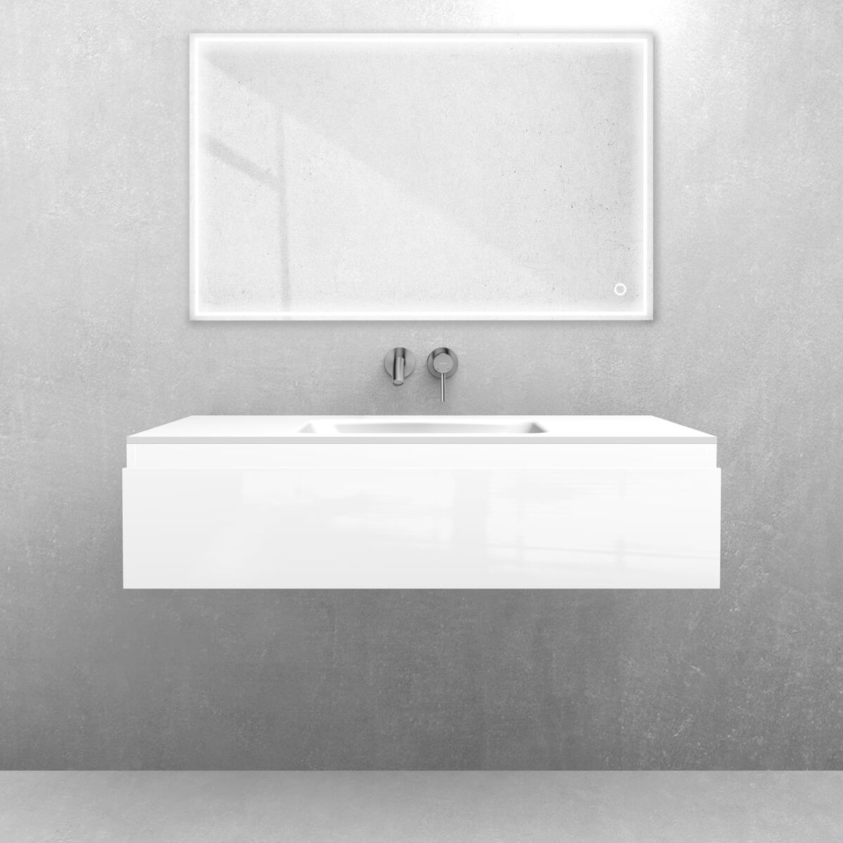 Set Waschbecken Oltens Kalla 40208000, Badschrank Oltens Vernal 60011000
