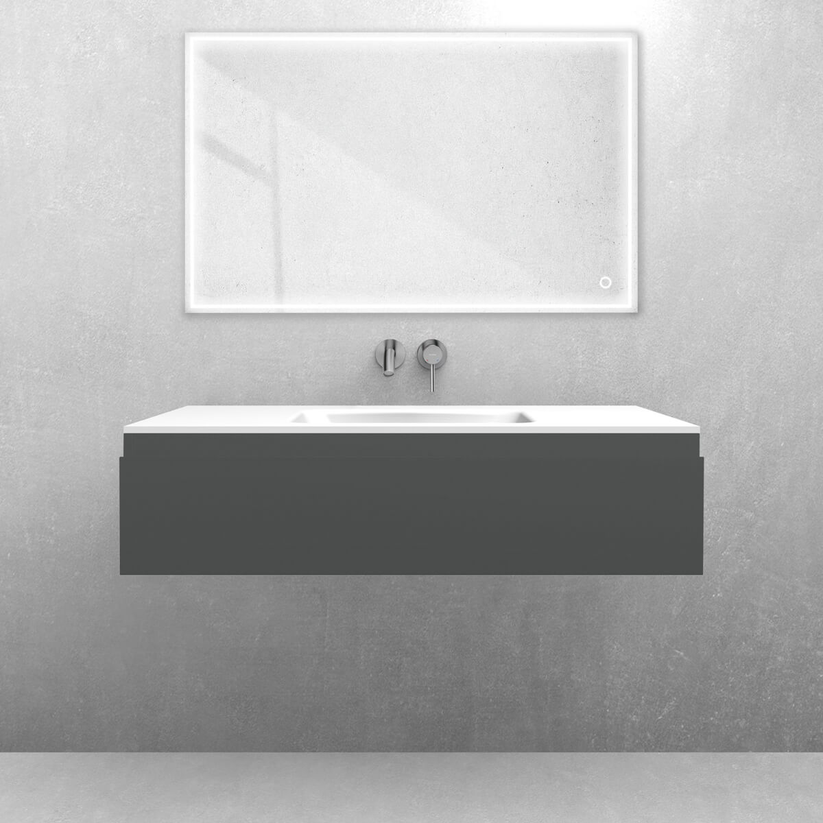 Set Waschbecken Oltens Kalla 40208000, Badschrank Oltens Vernal 60011400