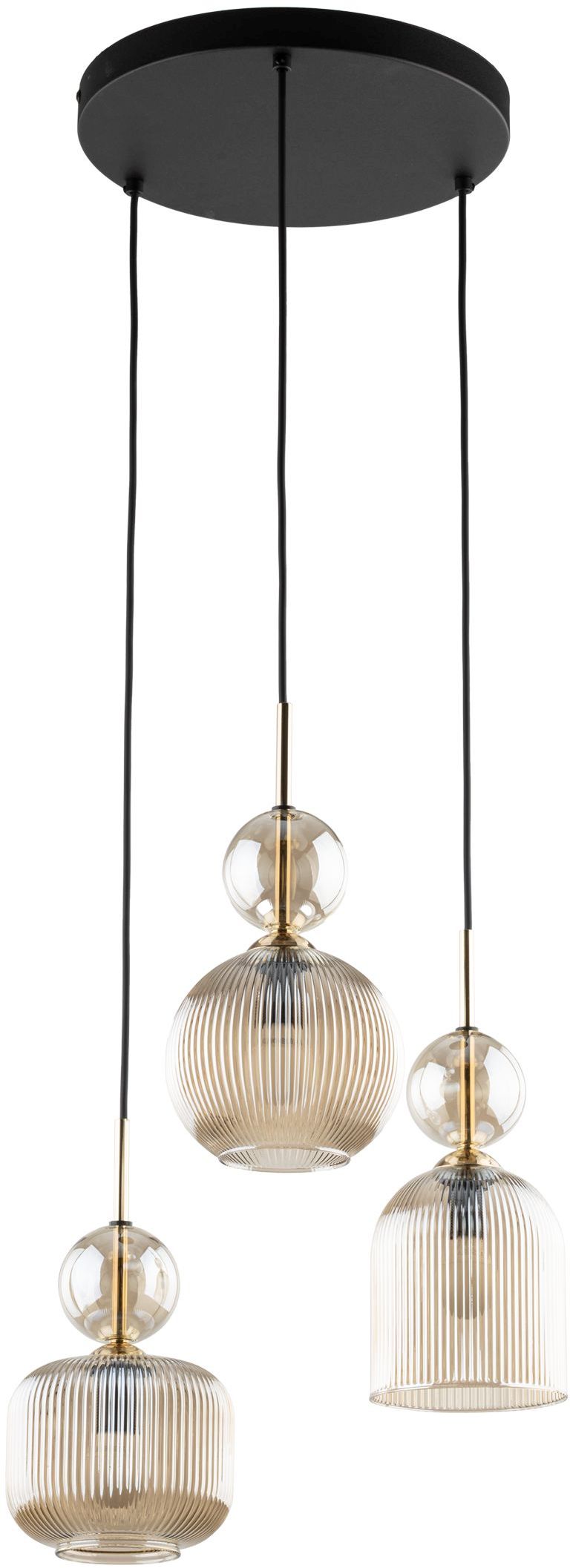 TK Lighting Sophia Cognac Pendelleuchte 3x10 W braun-bernstein 11041