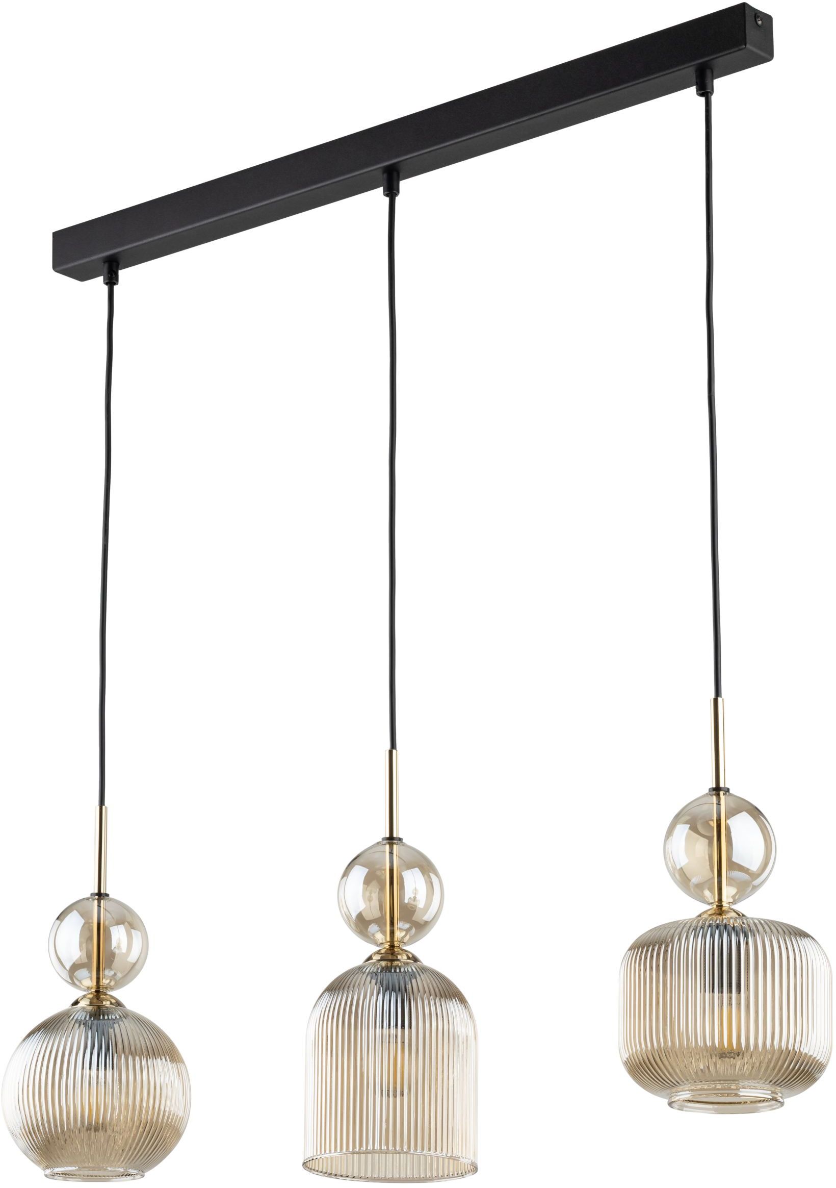 TK Lighting Sophia Cognac Pendelleuchte 3x10 W braun-bernstein 11042