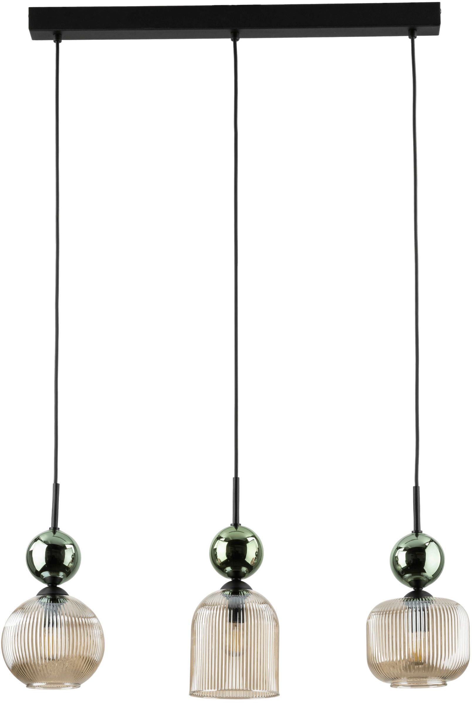 TK Lighting Sophia Green Cognac Pendelleuchte 3x10 W grün-braun 11147