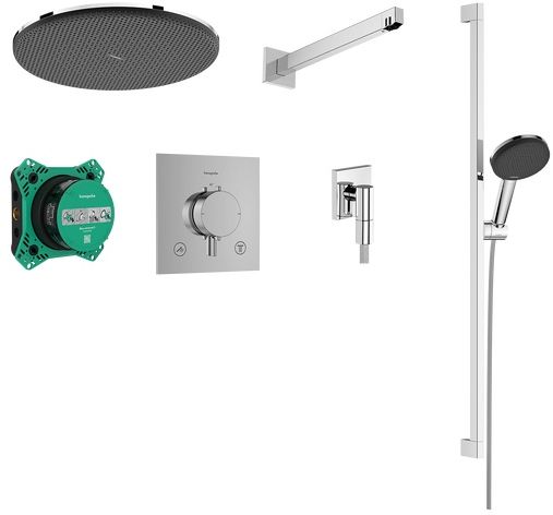 Hansgrohe Raindance Alive Select S Duschset Unterputz mit Thermostat mit Kopfbrause chrom 24622000