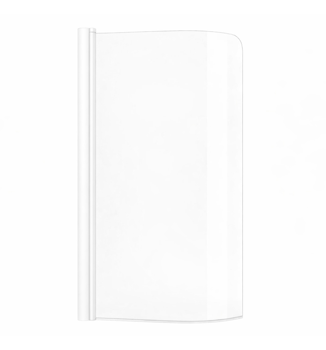 Ravak Rosa Badewannenabtrennung 100 cm einteilig weiß Matte/durchsichtiges Glas 7QRS0E00Y1