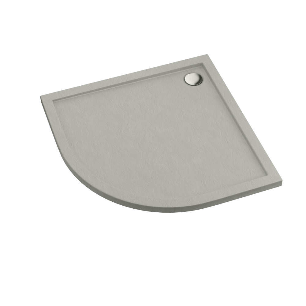 Schedline Sharper Halbrunde Duschwanne 90x90 cm zement 3S.S1O-9090/CT/ST