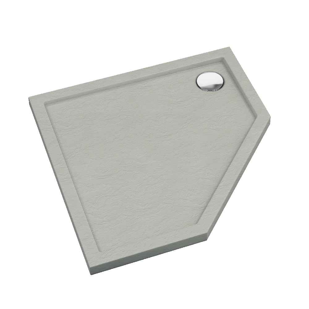 Schedline Sharper Cement Stone Rechteckige Duschwanne 80x80 cm zement 3S.S1PK-8080/CT/ST