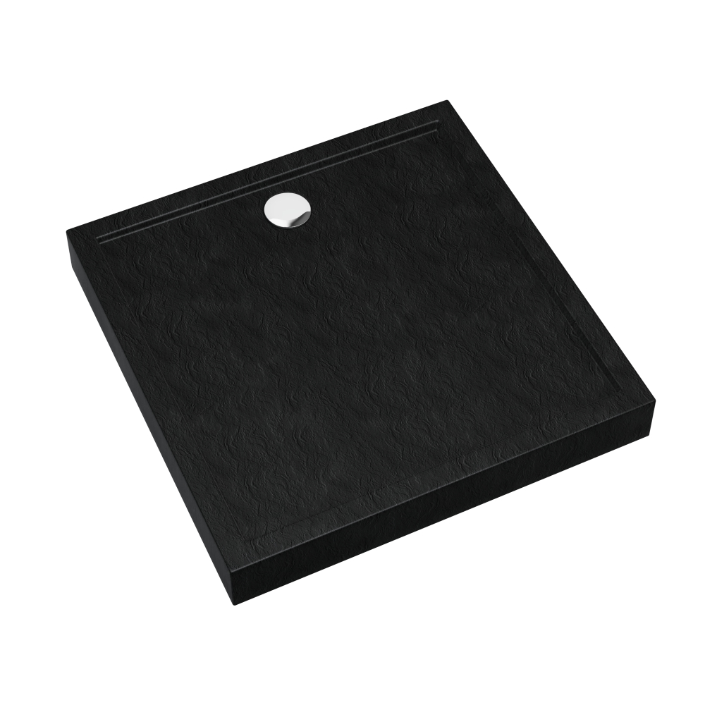 Schedline Cameron Quadratische Duschwanne 90x90 cm schwarz 3ST.C2K-9090/C/ST