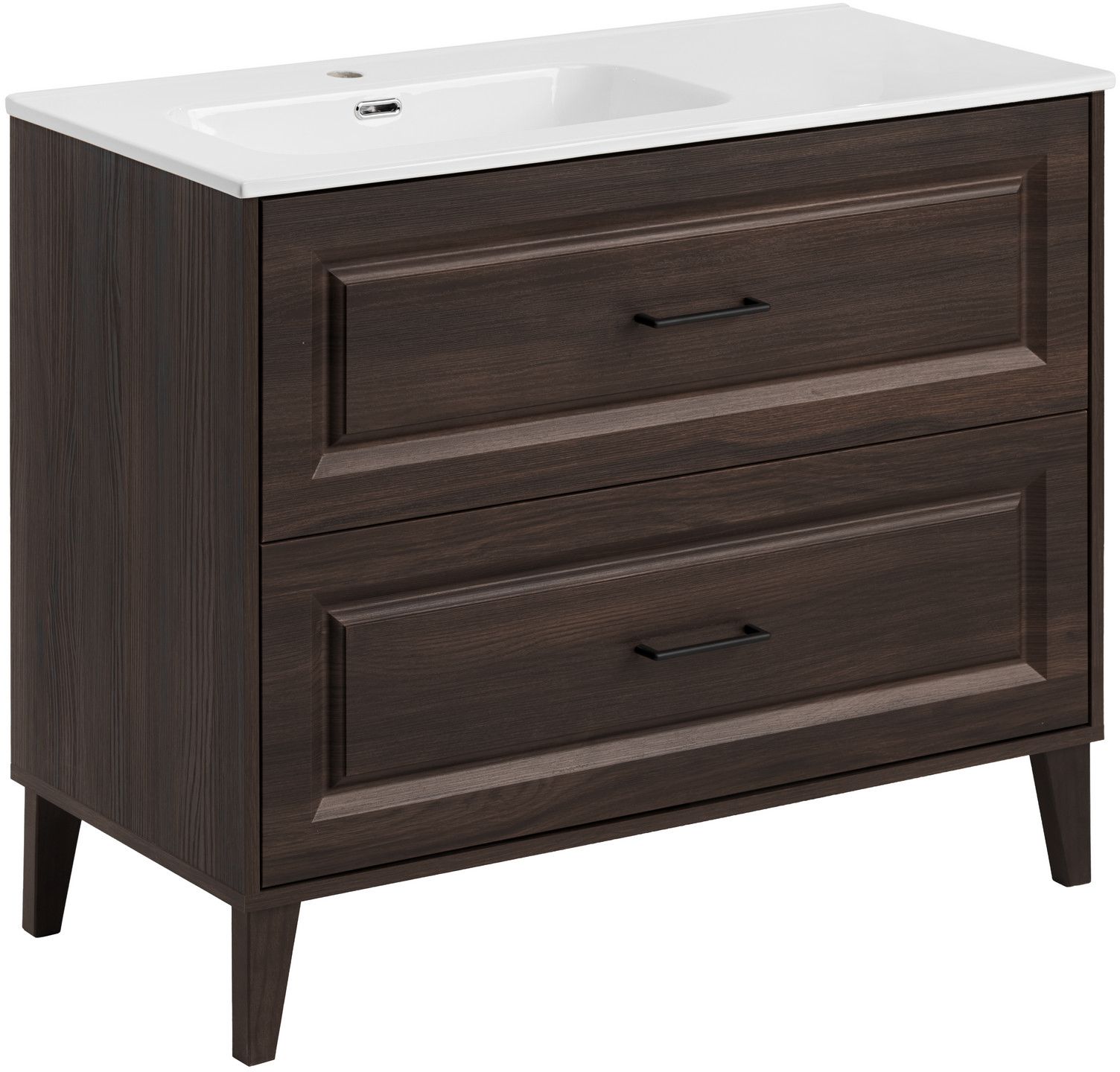 Set Badschrank Comad Dorothy Ristretto DOROTHY RISTRETTO 82-100-46-2S, Waschbecken Comad Go 2 GO 2 100CM L DP ( E-8095-100L )