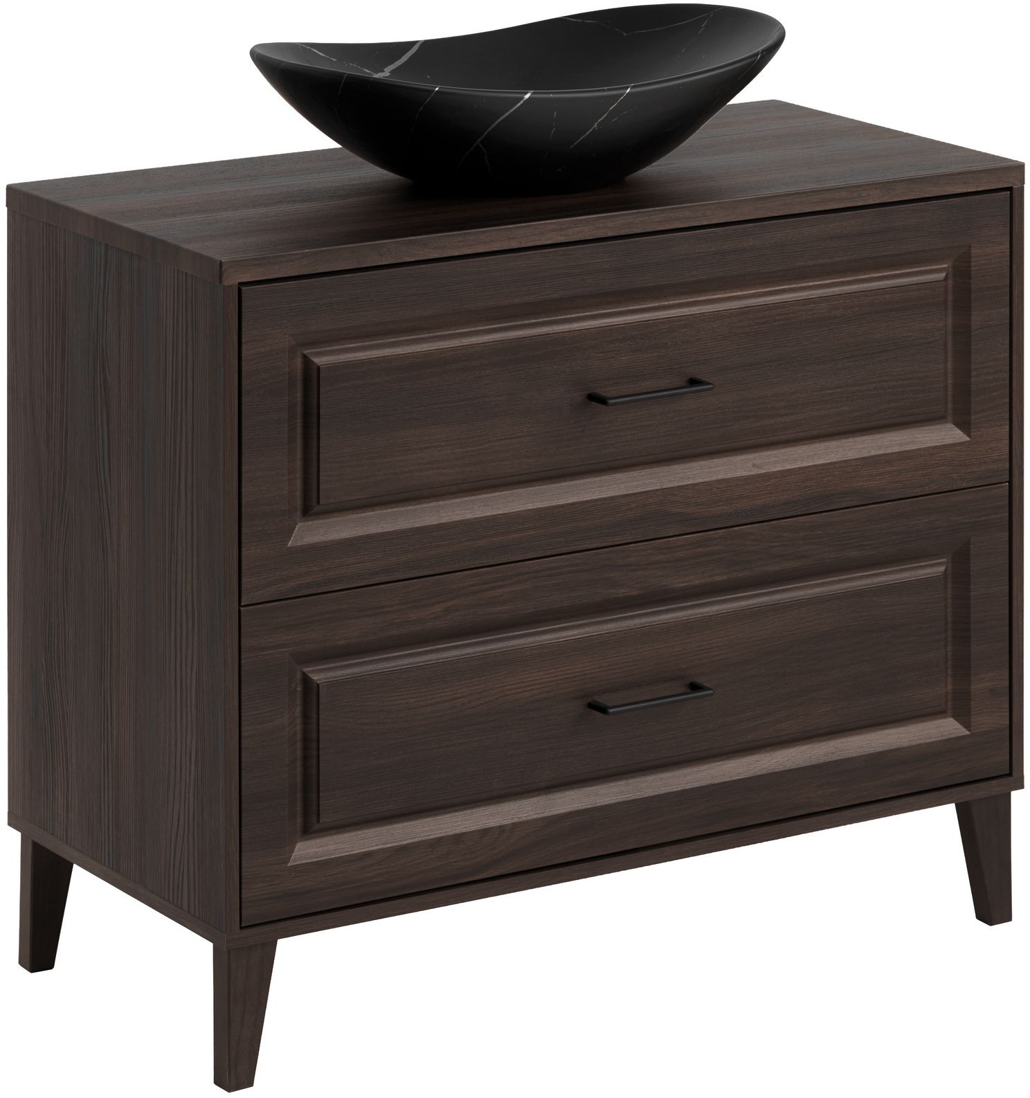 Set Badschrank Comad Dorothy Ristretto DOROTHY RISTRETTO 82-100-46-2S, Waschbecken Comad Lena UN-LENA-MB2, RISTRETTO 89-100-46 M