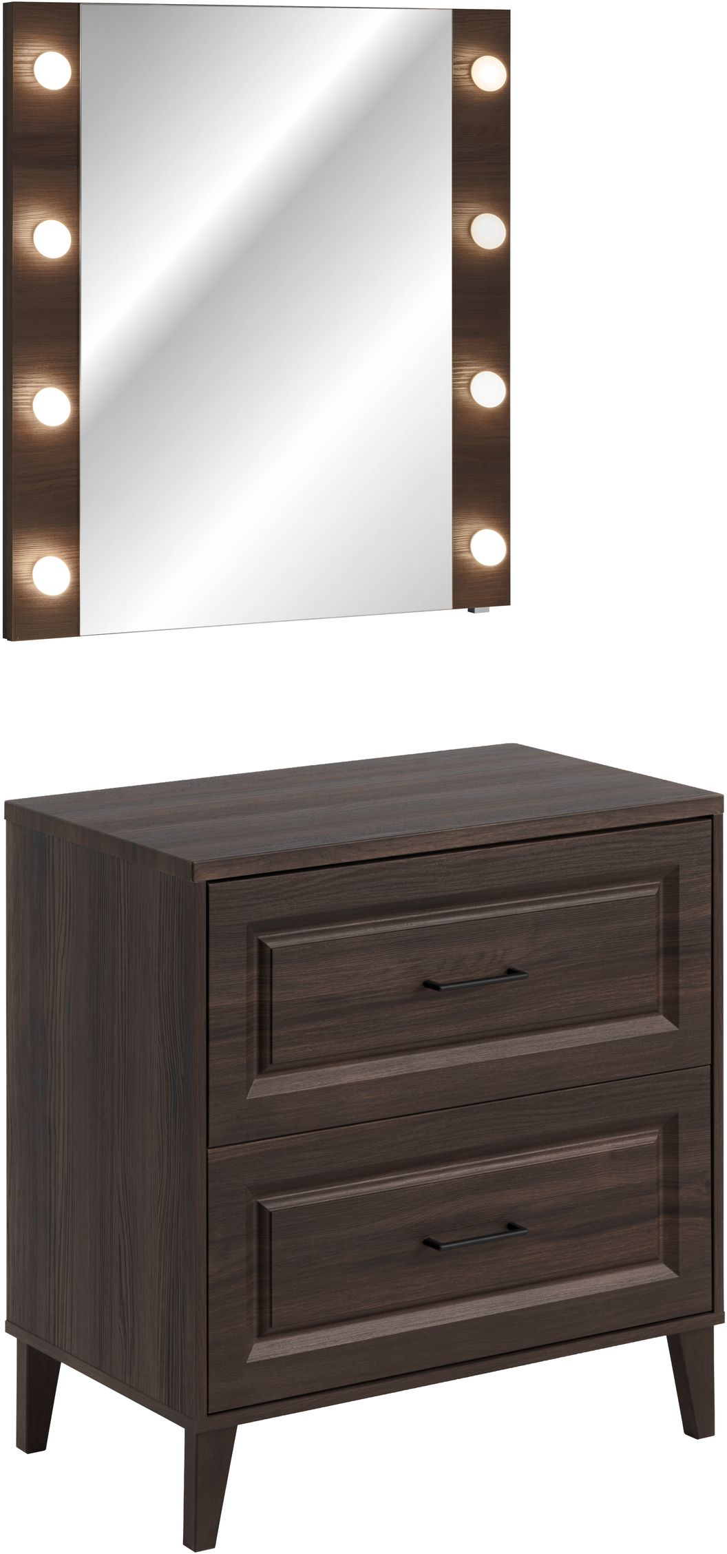 Set Badschrank Comad Dorothy Ristretto DOROTHY RISTRETTO 82-80-46-2S, Spiegel Comad Dorothy Ristretto DOROTHY RISTRETTO 84-80, RISTRETTO 89-80-46 M