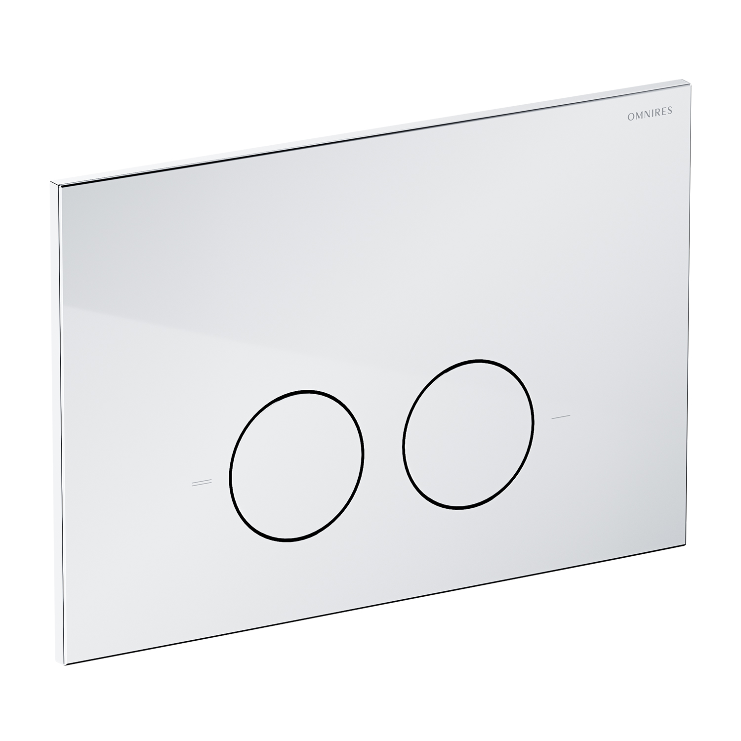 Omnires Minimal Betätigungsplatte für Toilette glänzender Chrom MPS1CR