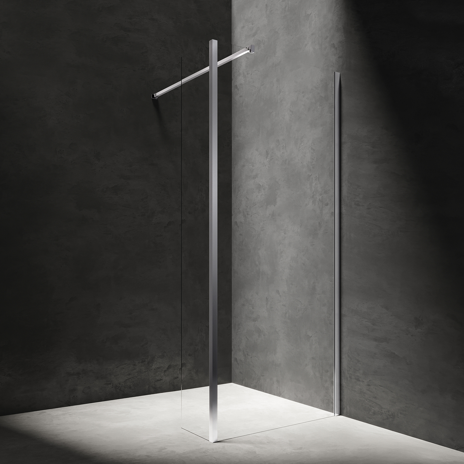 Omnires Marina Walk-In Dusche 90x30 cm rechteckig chrom Glanz/durchsichtiges Glas MA9030CRTR