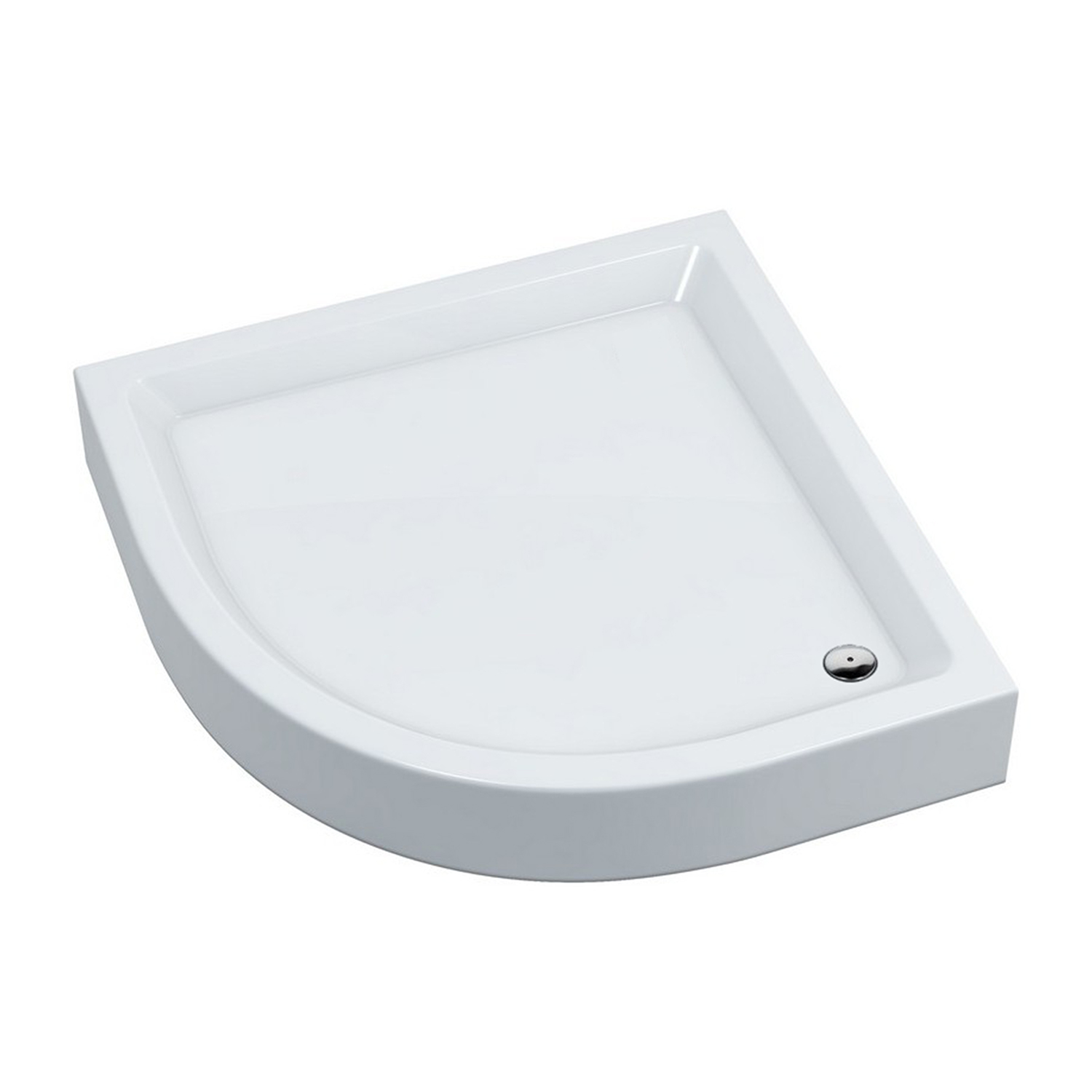 Omnires Invest Project Halbrunde Duschwanne 90x90 cm weiß INVESTPROJECT90BP